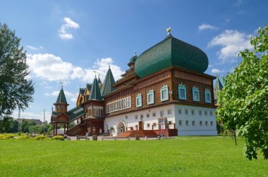 ahşap Saray Mikhailovich Çar Alexei Kolomenskoye Park, Moskova, Rusya Federasyonu 