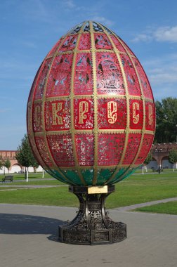 Tula, Rusya - 12 Eylül 2019: Tula Kremlin 'de sanat eseri 