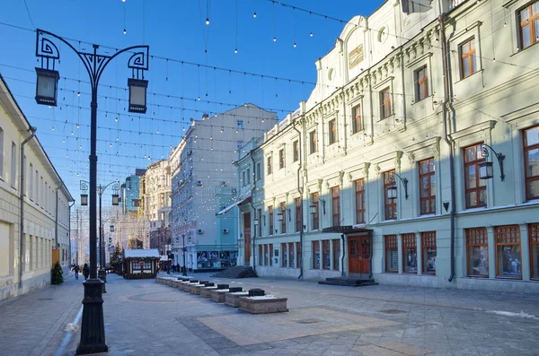 Moskova Rusya Ocak 2018 Kamergersky Yolu Nun Kış Manzarası Moskova — Stok fotoğraf
