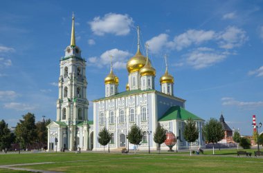 Tula, Rusya - 12 Eylül 2019: Tula Kremlin 'deki Varsayım Katedrali