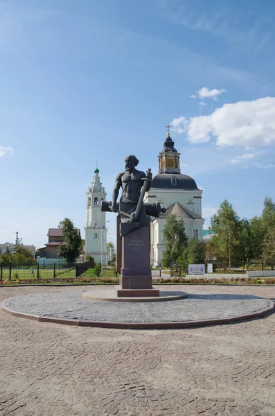 Tula Rusland September 2019 Monument Voor Nikita Demidov Achtergrond Van — Stockfoto