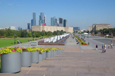 Moskova, Rusya - 31 Ağustos 2017: Zafer Park Poklonnaya tepe üzerinde