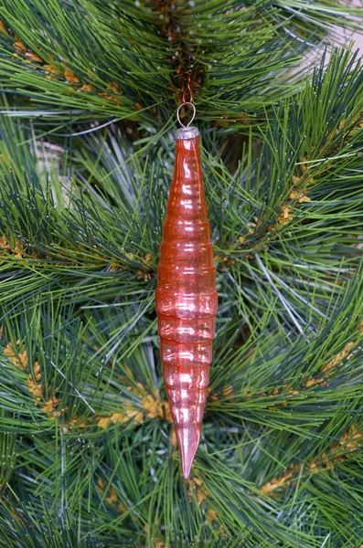 Old Christmas Tree Toy Icicle Christmas Tree — 스톡 사진
