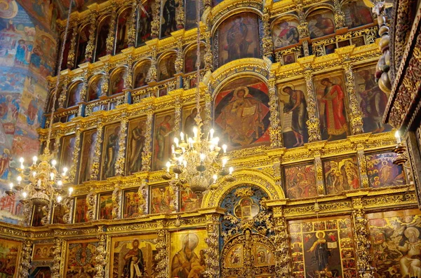 Yaroslavl Rusia Julio 2019 Iconostasis Del Templo Del Profeta Elías —  Fotos de Stock