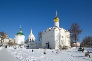 Pyatnitskoe compound of the Holy Trinity-St. Sergius Lavra. Vvedenskaya Church and Church in the name of St. Paraskeva Friday. Sergiev Posad, Moscow region, Russia
