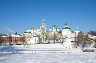 Winter view of the Holy Trinity St. Sergius Lavra. Sergiev Posad, Moscow region, Russia