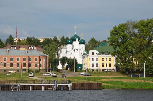 Nyári Kilátás Volga Folyóra Vízből Kosztroma Oroszország — Stock Fotó