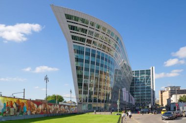 Moskova, Rusya - 31 Ağustos 2017: İş merkezi 