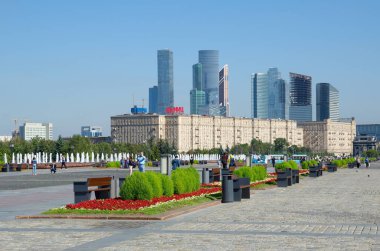 Moskova, Rusya - 31 Ağustos 2017: Poklonnaya tepesindeki Zafer Parkı