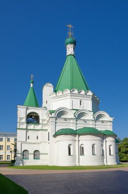 Nizhny Novgorod, Rusya - 19 Ağustos 2018: Nizhny Novgorod Kremlin 'deki Başmelek Michael Katedrali