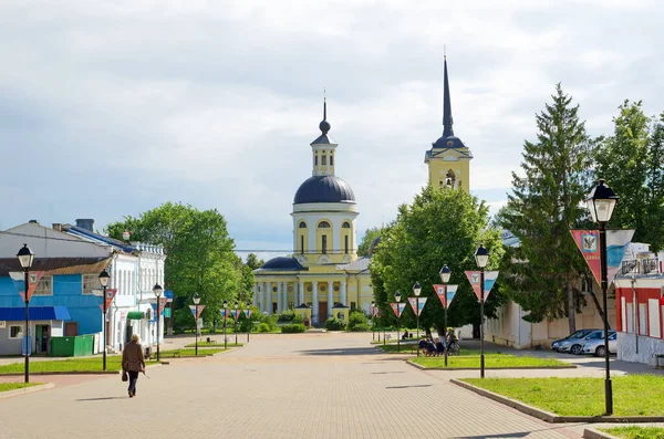 Mosalsk Kaluga Region Russia July 2018 Вид Центральну Площу Церкву — стокове фото