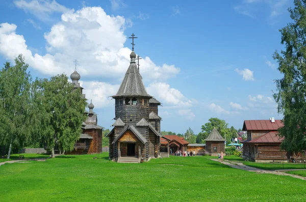 Suzdal Russia July 2019 Μουσείο Ξύλινης Αρχιτεκτονικής Και Αγροτικής Ζωής — Φωτογραφία Αρχείου