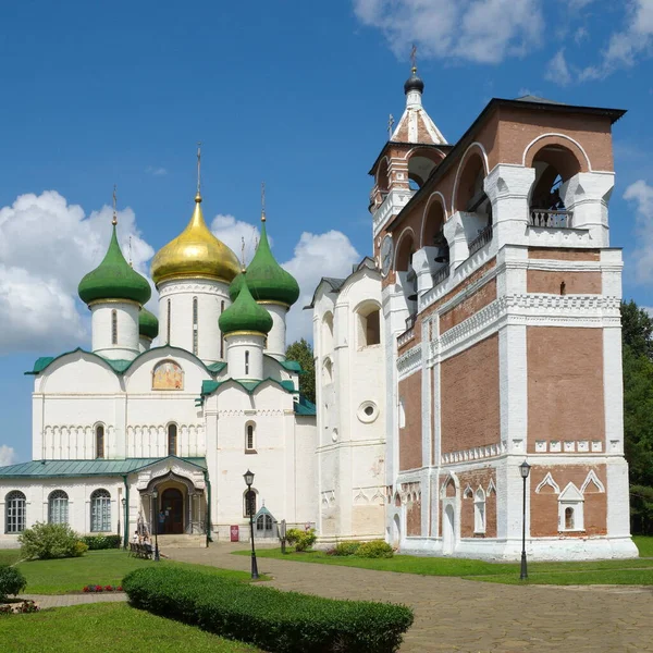 Suzdal Russia July 2019 Spaso Evfimiev Monastery 变形大教堂和钟楼 俄罗斯的金戒指 — 图库照片