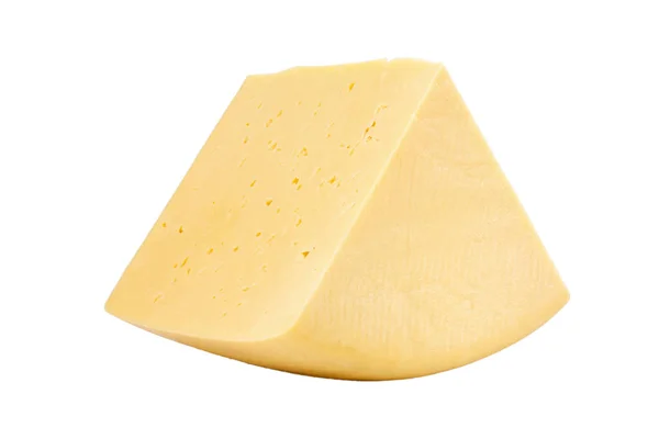 Sector de queso cheddar aislado sobre blanco — Foto de Stock