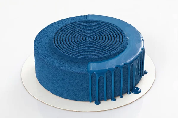 Elegancja niebieski tort — Zdjęcie stockowe
