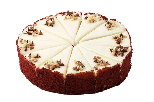 Kuchen auf weißem Hintergrund isoliert — Stockfoto