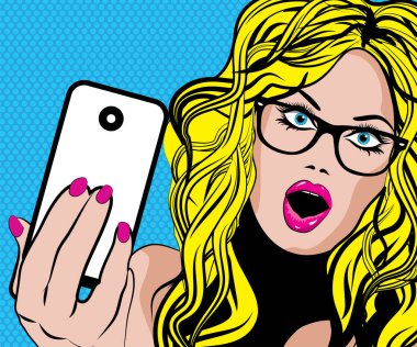 Sanat kadın alarak selfie