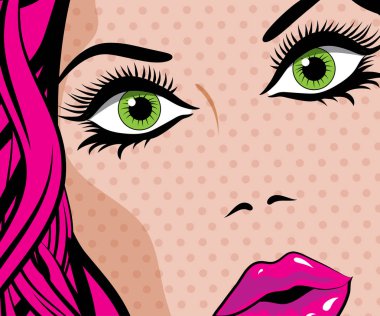 güzel Pop art kadın