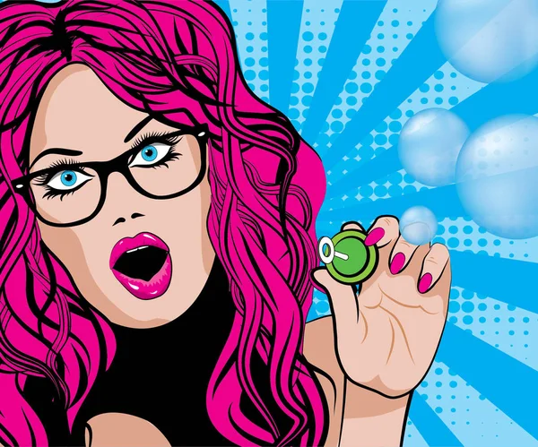 Hava kabarcıkları kadınla