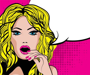 kabarcık konuşma ile kadın