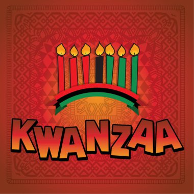 Kwanzaa için tebrik kartı 