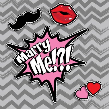 Pop art moda şık yamalar