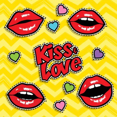 Pop art moda şık yamalar