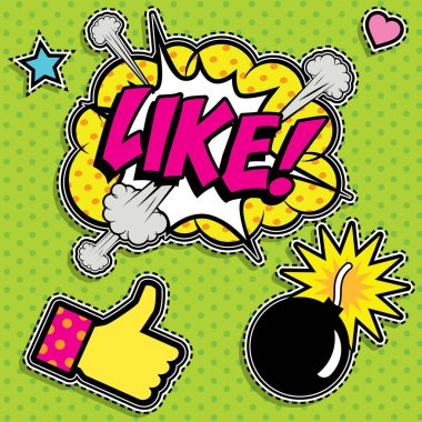 Pop art moda şık yamalar