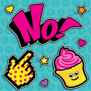 Pop art moda şık yamalar