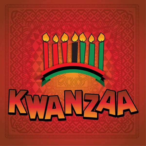 Grußkarte für kwanzaa — Stockvektor
