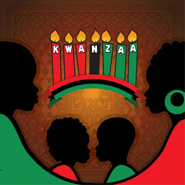 Cartão de saudação para Kwanzaa — Vetor de Stock