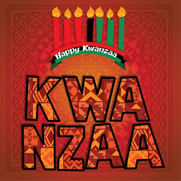 Kartkę z życzeniami dla Kwanzaa — Wektor stockowy