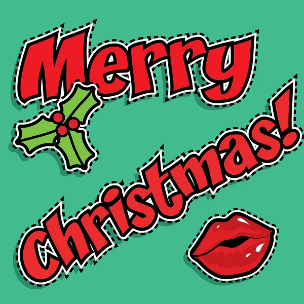 Pop Art comics icon "Merry Christmas!" — Stock Illustration Pop Art comics icon "Merry Christmas!" Vector Graphics