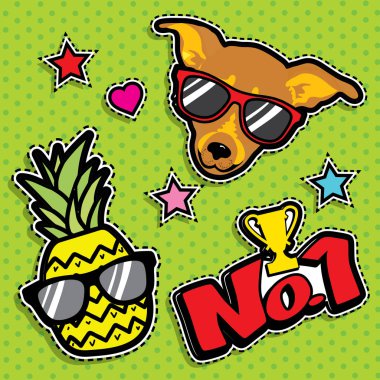 Pop art moda şık yamalar