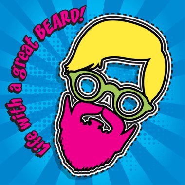 Pop art moda şık Hipster