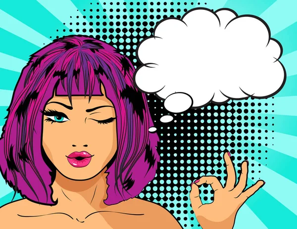 Pop sanat tarzı kadın afiş