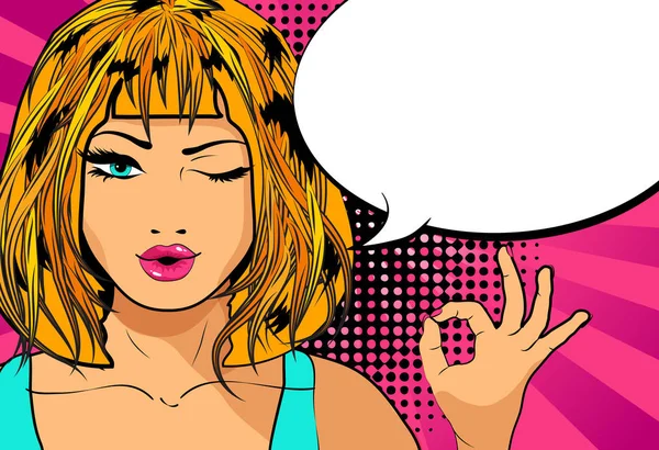 Pop sanat tarzı kadın afiş