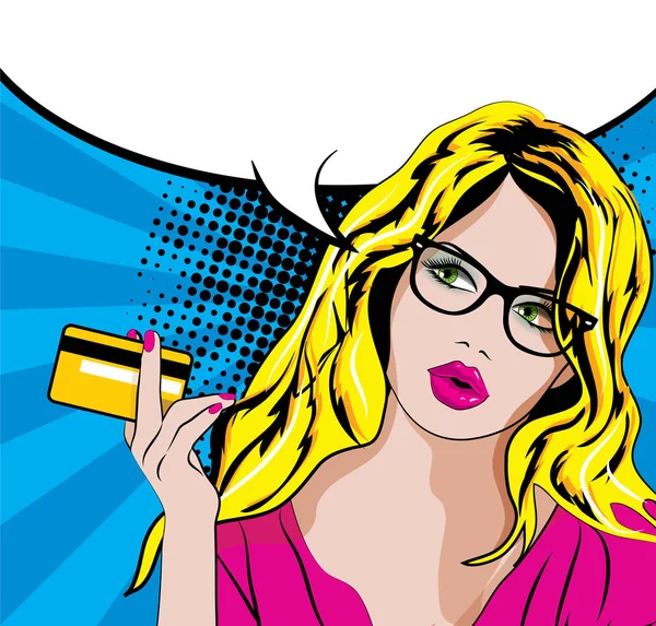 Pop sanat tarzı kadın afiş