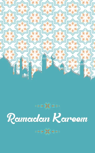 Ramadan Kareem kartka z życzeniami — Wektor stockowy