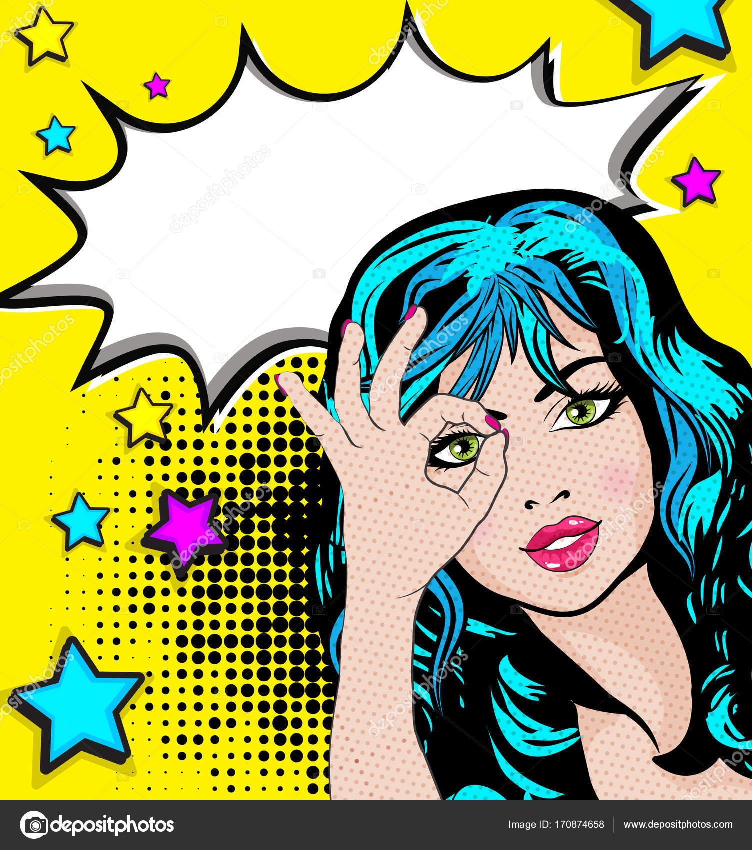 Pop Art Frau perfekt! Zeichen. — Stockvektor © Gal_Amar 170874658