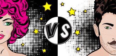 Pop Art kadın Pop Art adama karşı