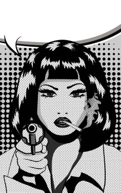 Tabanca ve sigara kadın ile