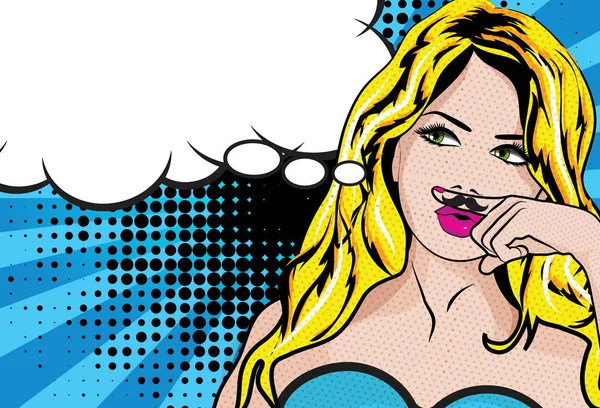 Non Ayez Pas Novembre Moustache Season Illustration Vectorielle Pop Art — Image vectorielle