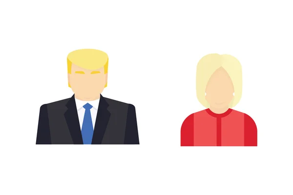 Candidato presidencial aislado iconos, Elección plana vector ilustración . — Vector de stock