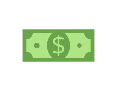 Para kavramı. Doları vektör izole simgesinde düz stil.