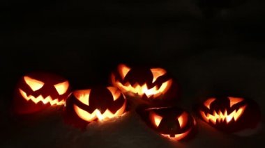 Halloween pumpkins eğleniyor, döngü