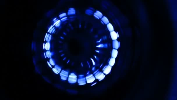 Musical motion footage. Neon speakers — Stock Video