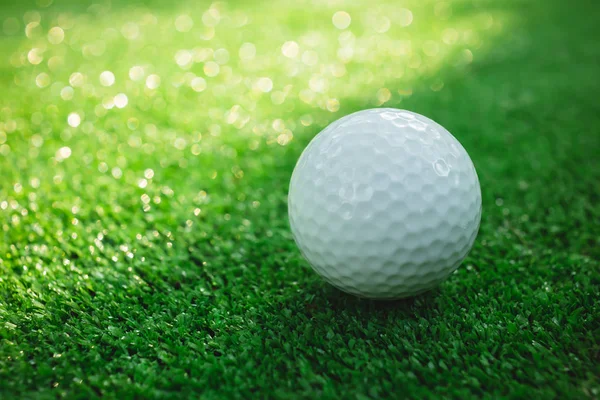 Golf topuyla atıcı yeşil rotasında. Seçici odak