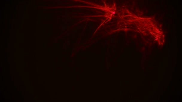 Czerwone smugi światła abstrakcyjna animacja tła. Płynna pętla — Wideo stockowe