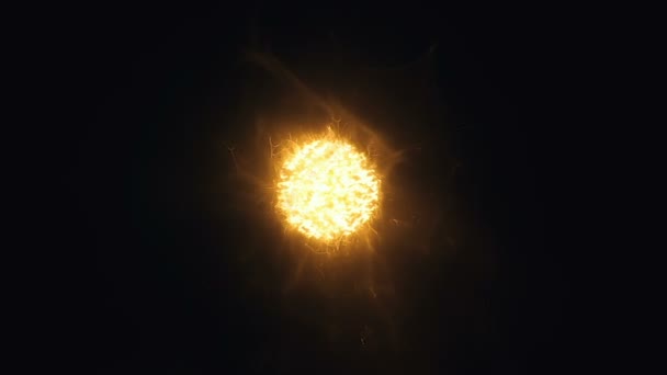 Поверхность Солнца с солнечными вспышками — стоковое видео